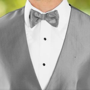 PLATINUM BOW TIE pre tied
